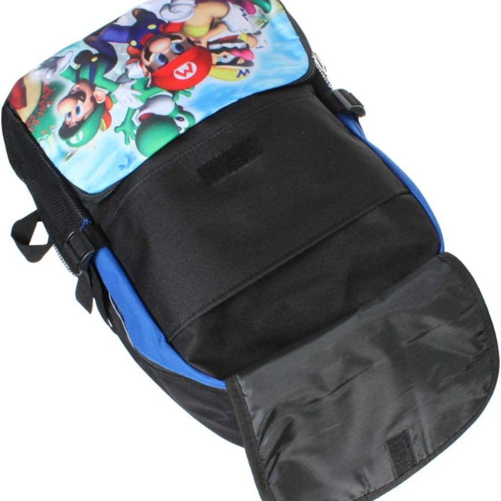 Mario & Yoshi Kids Backpack Large 17” Nintendo Character School Bag - Picture 5 of 8
